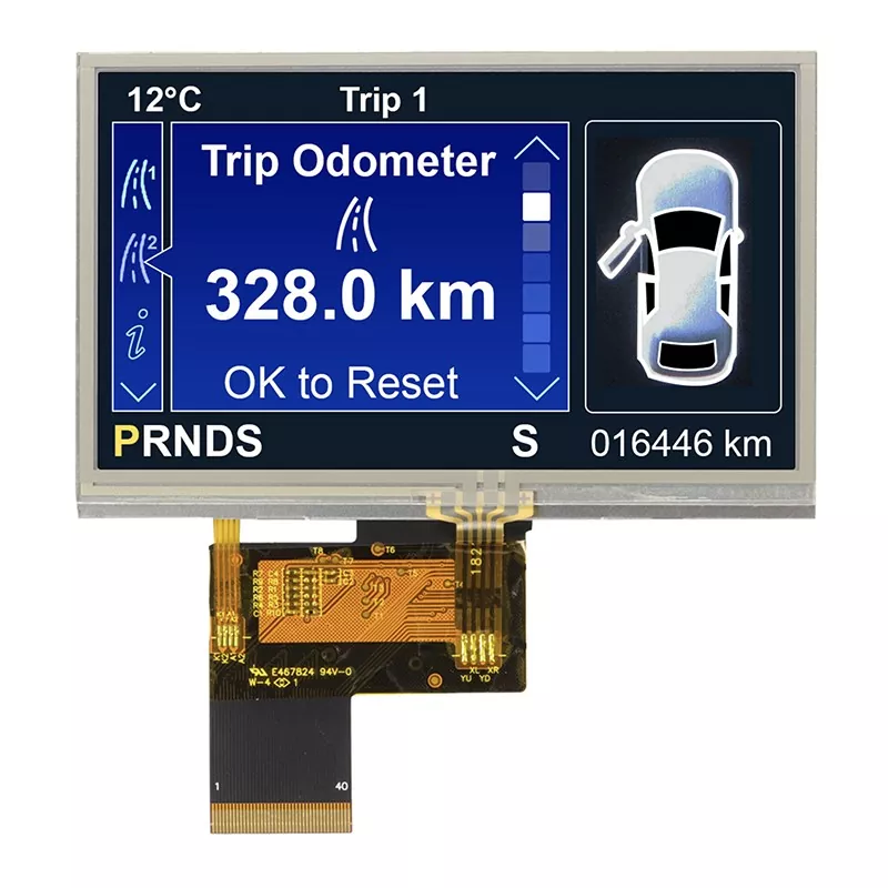 4.3 इंच 480x272 प्रतिरोधक टच टीएफटी मॉड्यूल